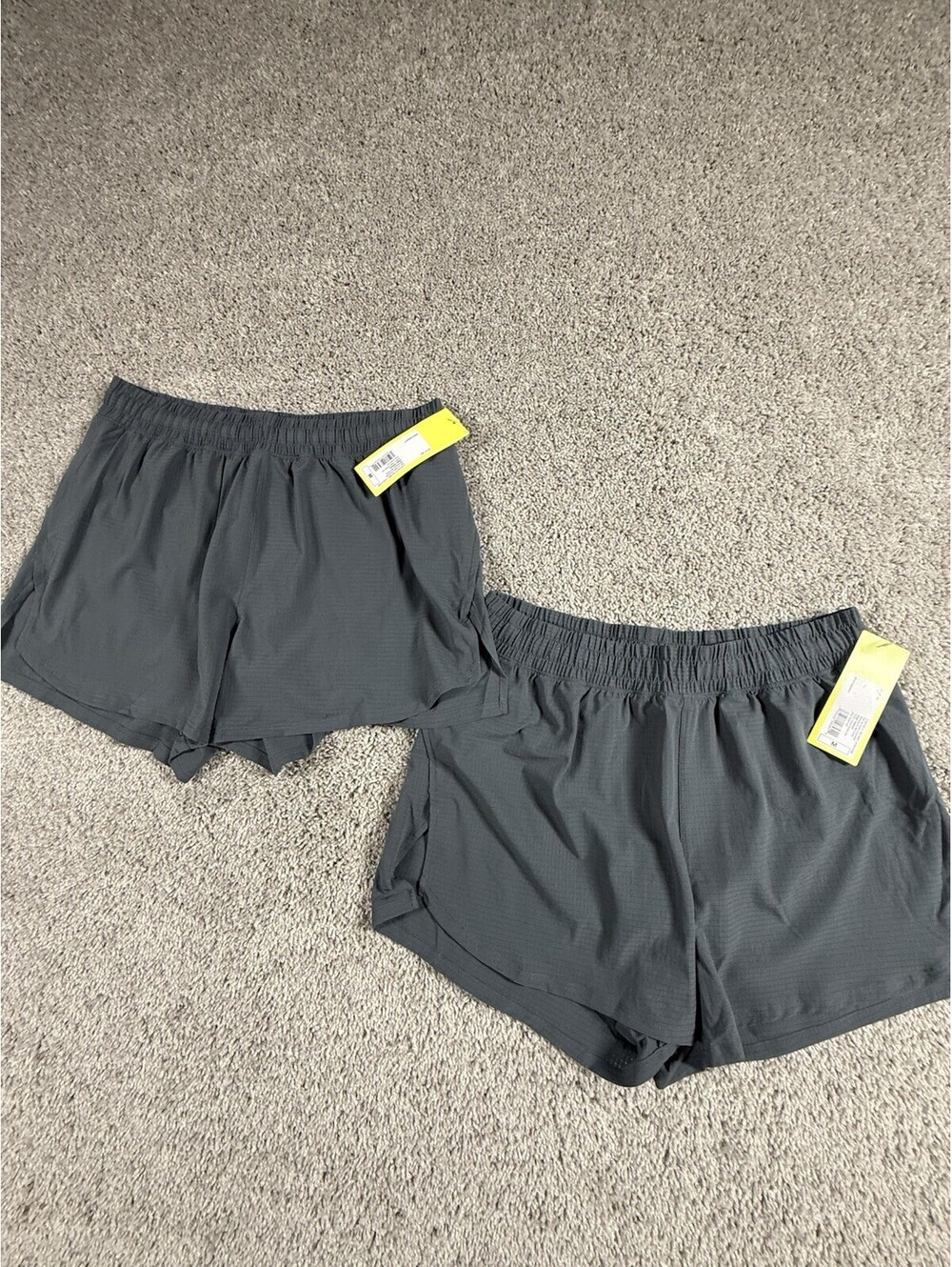 NWT All In Motion Men’s Running Shorts With Lining 2 Pairs Size Medium Gray